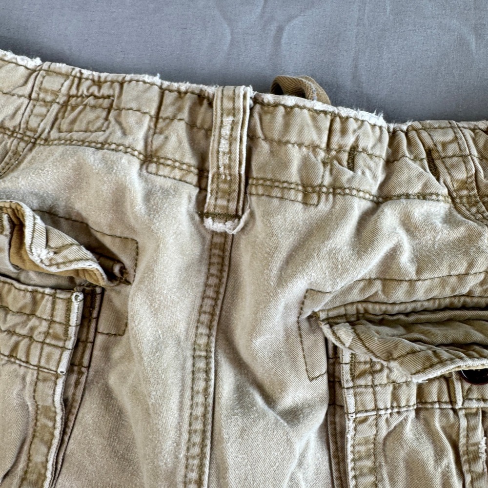 VINTAGE Abercrombie & Fitch Cargo 32 Mens Distressed Paratrooper Pockets Heavy - Picture 14 of 16